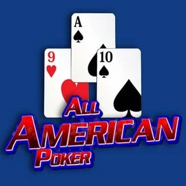 All American Poker slot logo by RTG (Reel Time Gaming) at Hurmio Casino