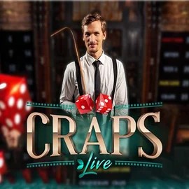 Live Craps slot logo by Evolution at Hurmio Casino