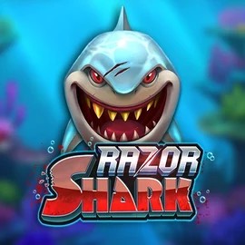 Razor Shark slot logo by Push Gaming at Hurmio CasinoRazor Shark